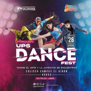 Afiche del Intercolegial UPS DANCE FEST